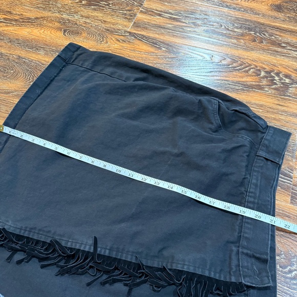 Roper Black Mini Skirt with Fringe Accent Women's Size 15 / S M L Western Wear - Picture 4 of 8